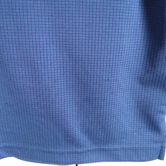 Men's Izod Royal Blue Checked Performance Polo Golf Shirt Size Medium - Picture 4 of 7
